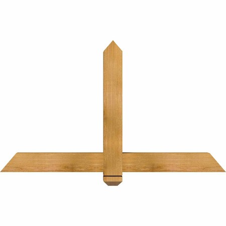 Ekena Millwork Eugene Rough Sawn Timber Gable Bracket, Western Red Cedar, 48"W x 28"H x 4"D x 4"F, 14/12 Pitch GBW048X28X0404EUG00RWR